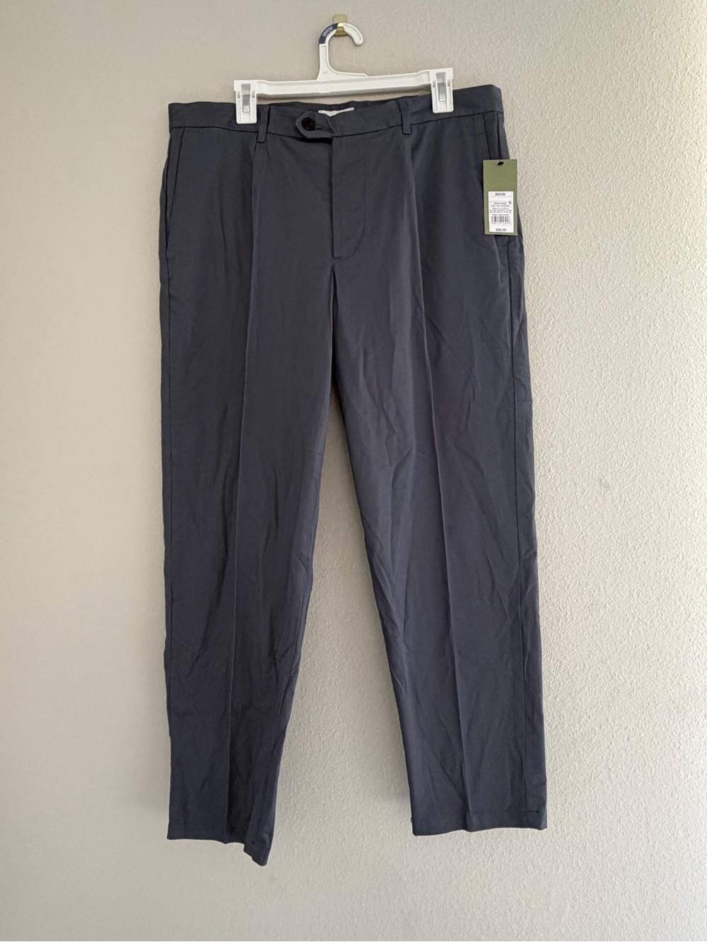 Men’s Pleated Trousers Slate Blue Target Dress Pants Relaxed Fit 36x30 NWT